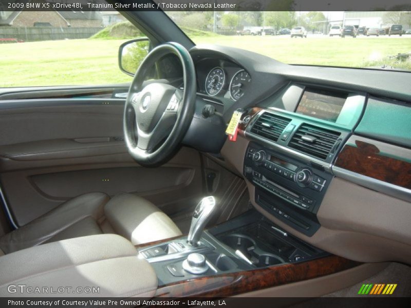 Titanium Silver Metallic / Tobacco Nevada Leather 2009 BMW X5 xDrive48i