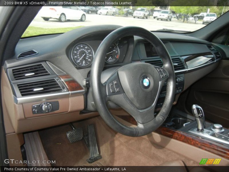 Titanium Silver Metallic / Tobacco Nevada Leather 2009 BMW X5 xDrive48i