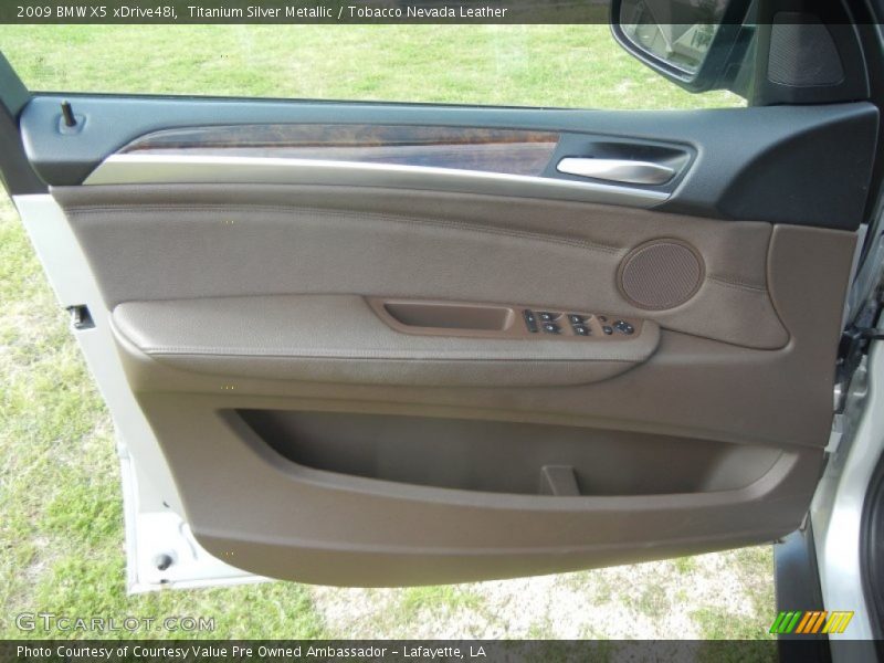Titanium Silver Metallic / Tobacco Nevada Leather 2009 BMW X5 xDrive48i