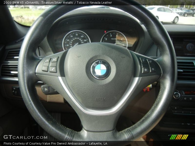 Titanium Silver Metallic / Tobacco Nevada Leather 2009 BMW X5 xDrive48i