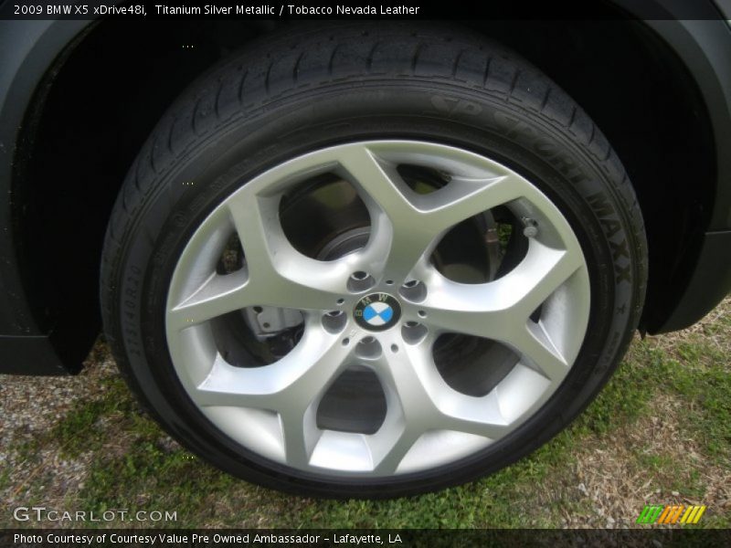 Titanium Silver Metallic / Tobacco Nevada Leather 2009 BMW X5 xDrive48i