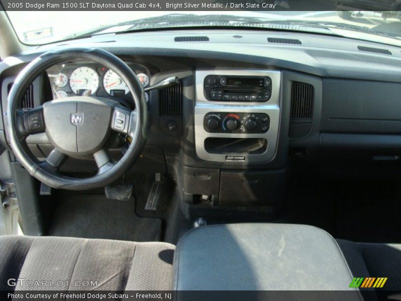 Bright Silver Metallic / Dark Slate Gray 2005 Dodge Ram 1500 SLT Daytona Quad Cab 4x4