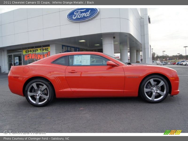 Inferno Orange Metallic / Black 2011 Chevrolet Camaro SS Coupe