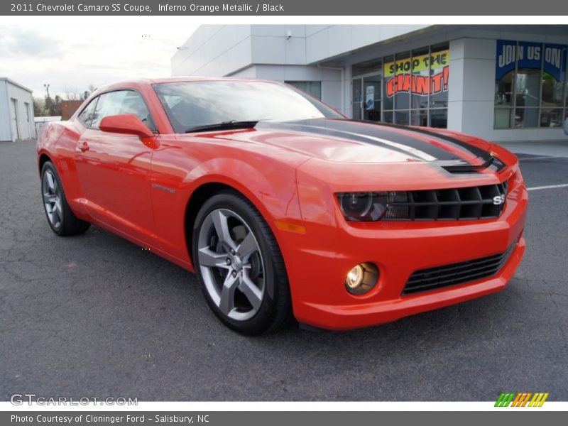 Inferno Orange Metallic / Black 2011 Chevrolet Camaro SS Coupe