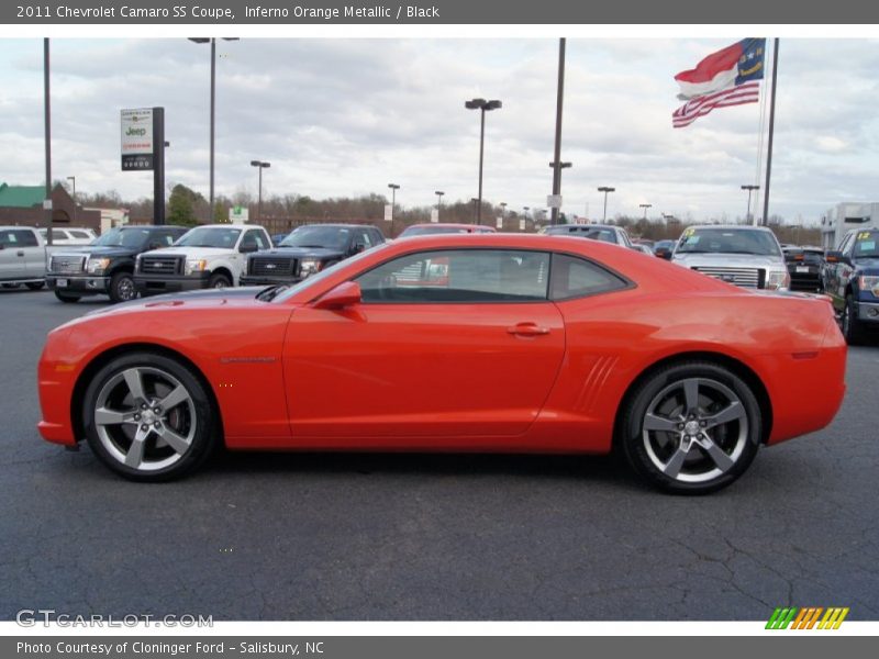 Inferno Orange Metallic / Black 2011 Chevrolet Camaro SS Coupe