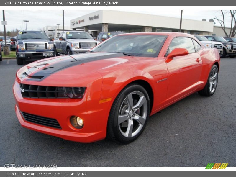 Inferno Orange Metallic / Black 2011 Chevrolet Camaro SS Coupe
