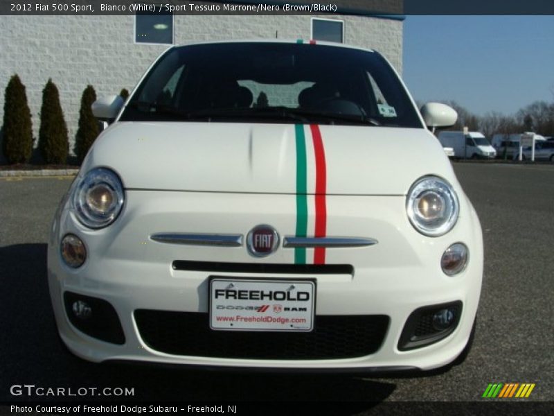 Bianco (White) / Sport Tessuto Marrone/Nero (Brown/Black) 2012 Fiat 500 Sport