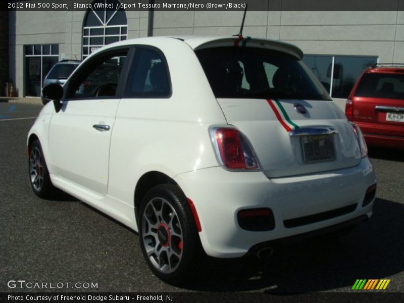 Bianco (White) / Sport Tessuto Marrone/Nero (Brown/Black) 2012 Fiat 500 Sport