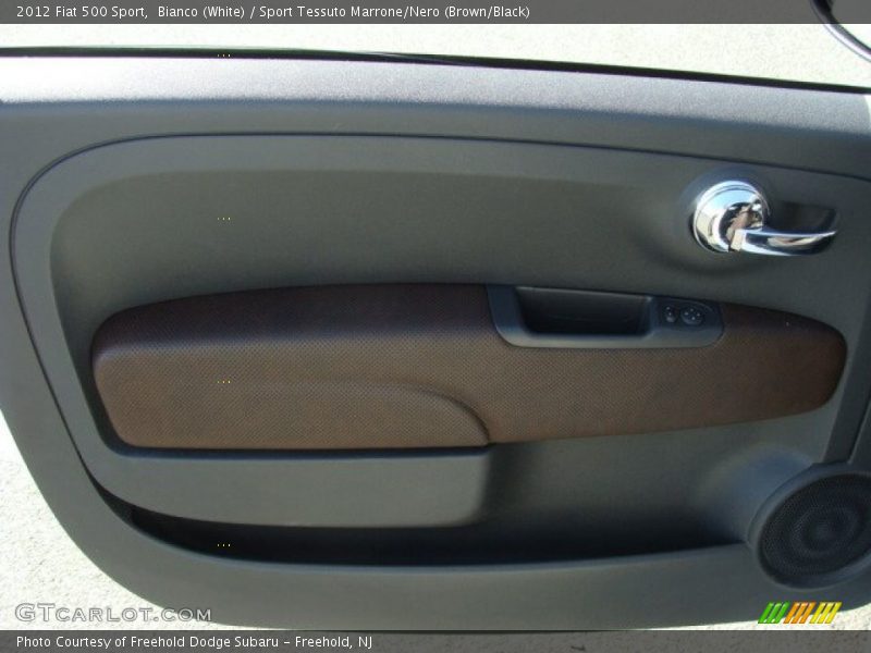 Bianco (White) / Sport Tessuto Marrone/Nero (Brown/Black) 2012 Fiat 500 Sport
