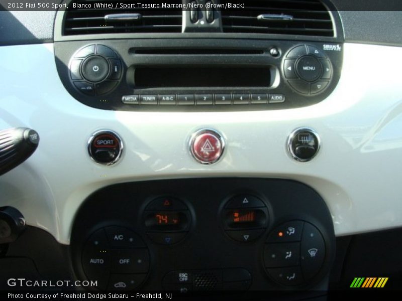 Bianco (White) / Sport Tessuto Marrone/Nero (Brown/Black) 2012 Fiat 500 Sport
