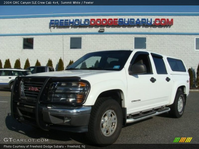 Summit White / Pewter 2004 GMC Canyon SLE Crew Cab 4x4