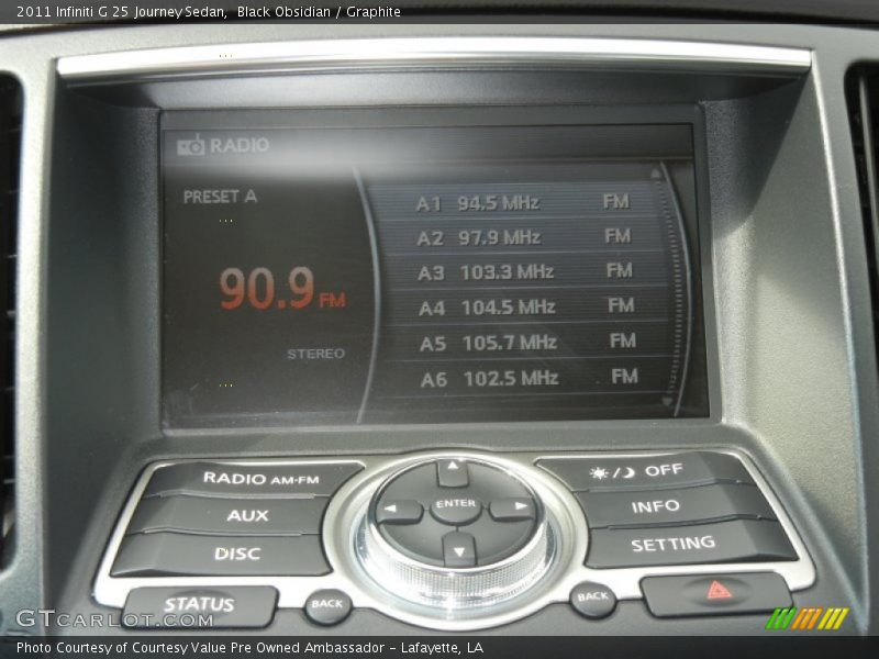 Black Obsidian / Graphite 2011 Infiniti G 25 Journey Sedan