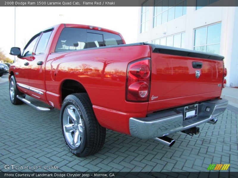 Flame Red / Khaki 2008 Dodge Ram 1500 Laramie Quad Cab