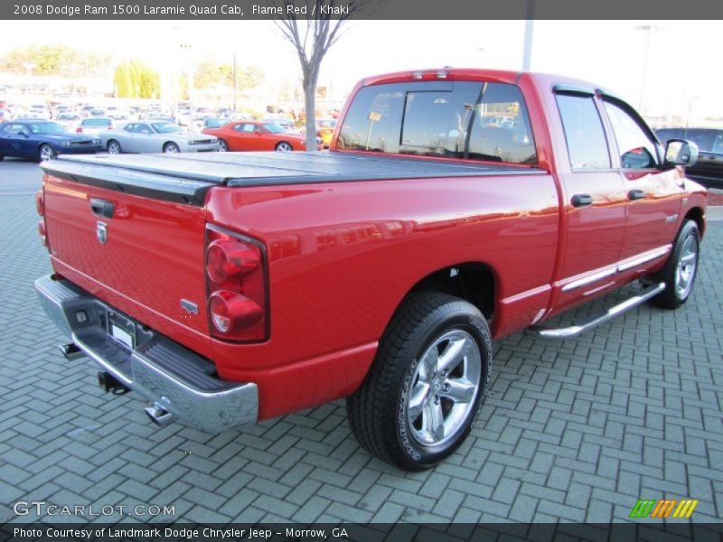 Flame Red / Khaki 2008 Dodge Ram 1500 Laramie Quad Cab