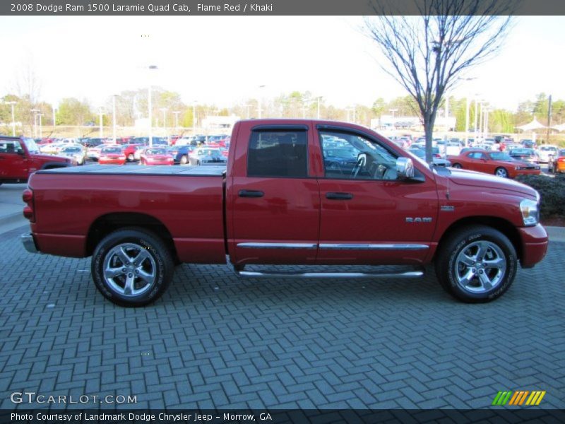 Flame Red / Khaki 2008 Dodge Ram 1500 Laramie Quad Cab