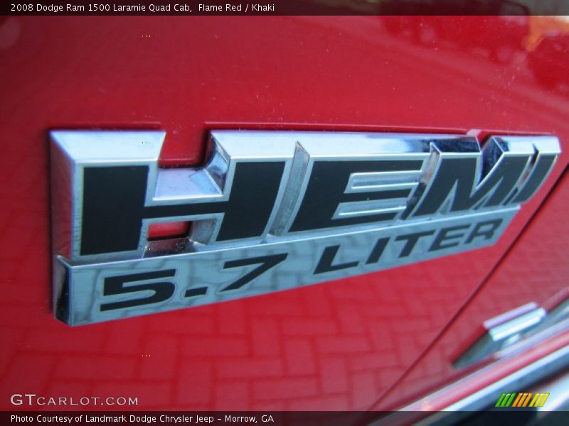 Flame Red / Khaki 2008 Dodge Ram 1500 Laramie Quad Cab
