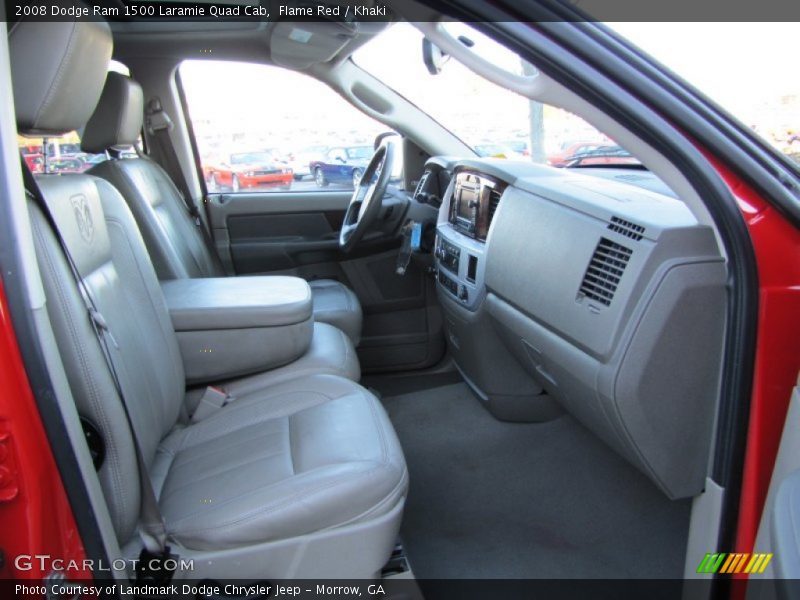 Flame Red / Khaki 2008 Dodge Ram 1500 Laramie Quad Cab