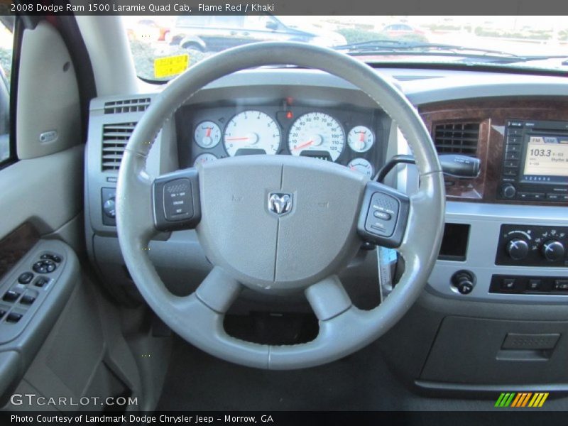 Flame Red / Khaki 2008 Dodge Ram 1500 Laramie Quad Cab