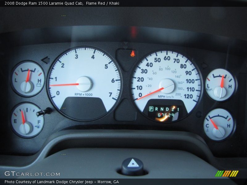 Flame Red / Khaki 2008 Dodge Ram 1500 Laramie Quad Cab