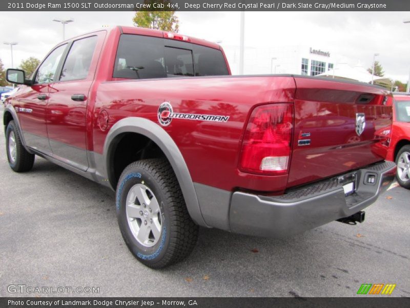Deep Cherry Red Crystal Pearl / Dark Slate Gray/Medium Graystone 2011 Dodge Ram 1500 SLT Outdoorsman Crew Cab 4x4