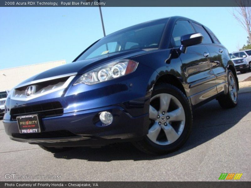 Royal Blue Pearl / Ebony 2008 Acura RDX Technology