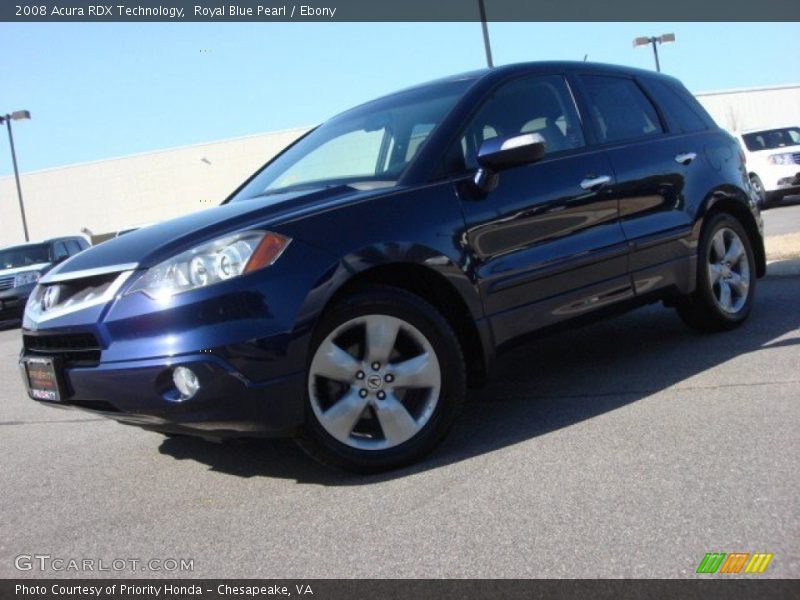 Royal Blue Pearl / Ebony 2008 Acura RDX Technology
