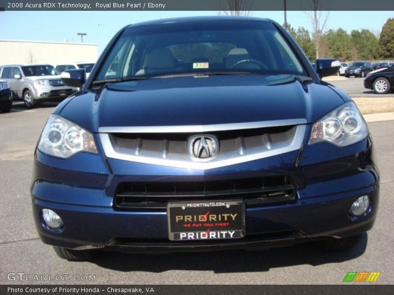 Royal Blue Pearl / Ebony 2008 Acura RDX Technology