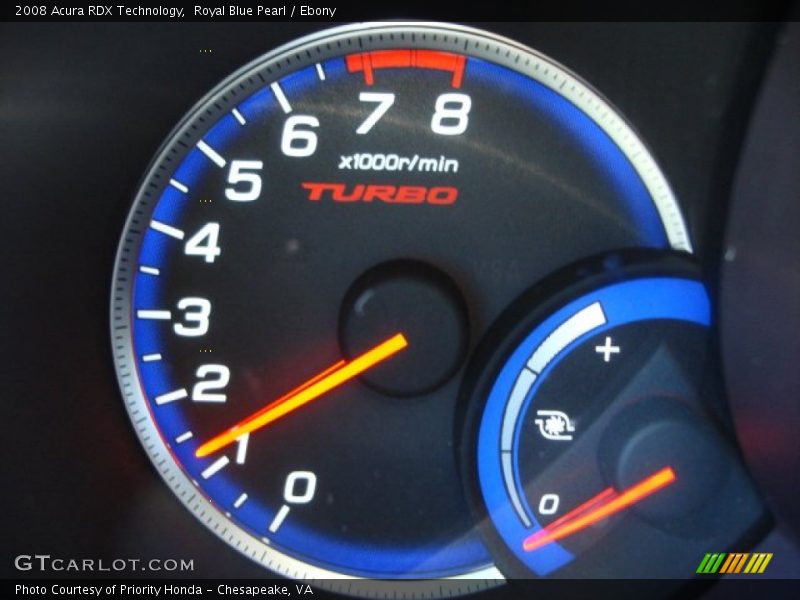 Royal Blue Pearl / Ebony 2008 Acura RDX Technology