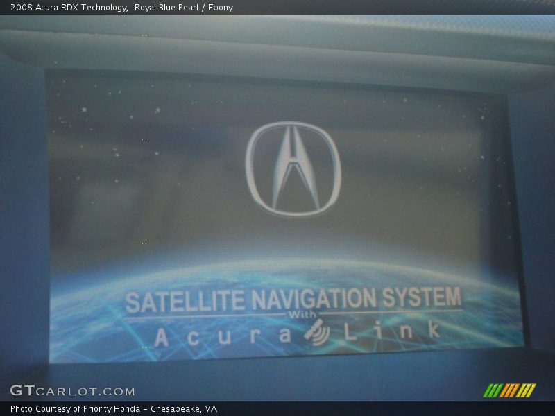 Royal Blue Pearl / Ebony 2008 Acura RDX Technology