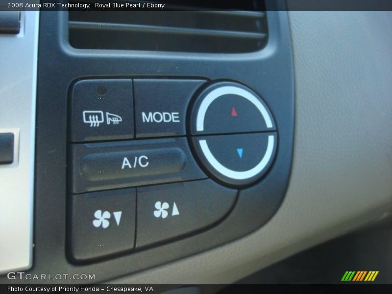 Royal Blue Pearl / Ebony 2008 Acura RDX Technology