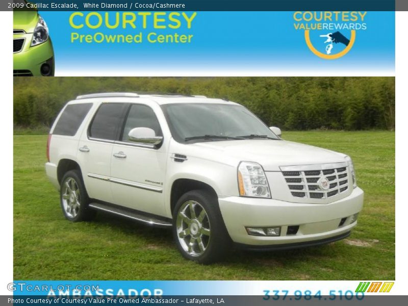 White Diamond / Cocoa/Cashmere 2009 Cadillac Escalade