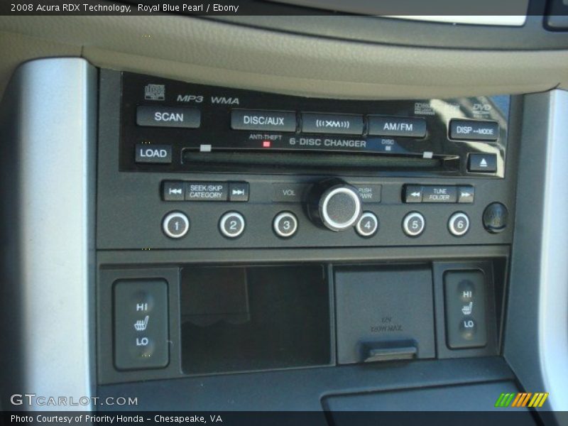 Royal Blue Pearl / Ebony 2008 Acura RDX Technology