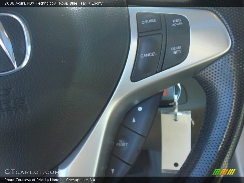 Royal Blue Pearl / Ebony 2008 Acura RDX Technology
