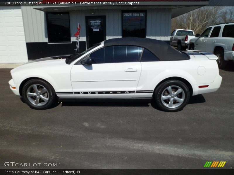 Performance White / Light Graphite 2008 Ford Mustang V6 Deluxe Convertible