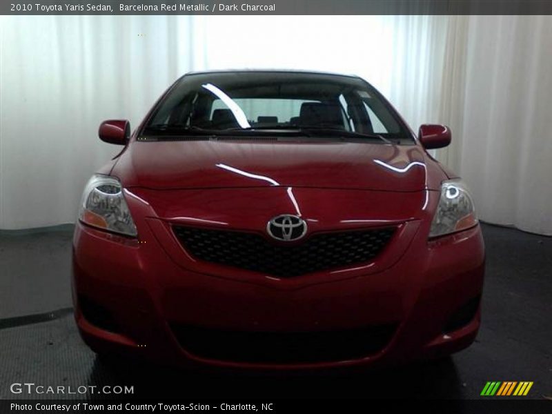 Barcelona Red Metallic / Dark Charcoal 2010 Toyota Yaris Sedan