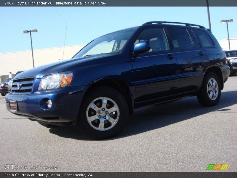 Bluestone Metallic / Ash Gray 2007 Toyota Highlander V6