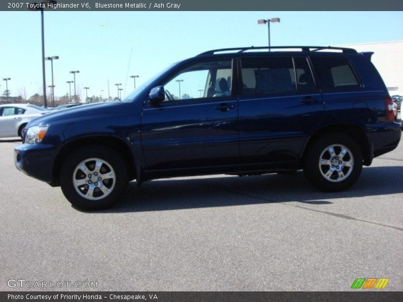 Bluestone Metallic / Ash Gray 2007 Toyota Highlander V6