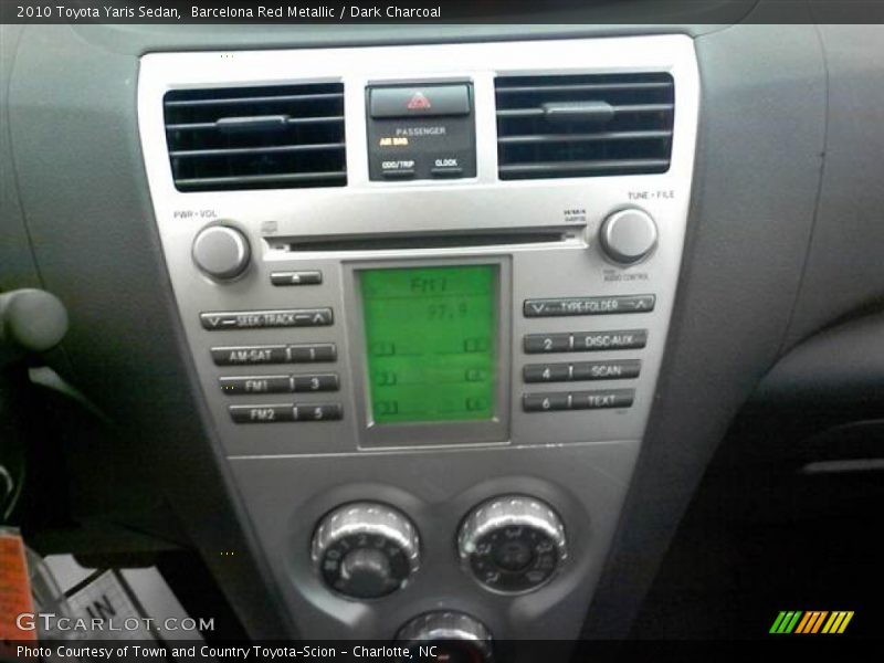 Barcelona Red Metallic / Dark Charcoal 2010 Toyota Yaris Sedan