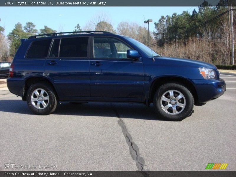 Bluestone Metallic / Ash Gray 2007 Toyota Highlander V6