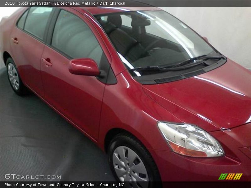 Barcelona Red Metallic / Dark Charcoal 2010 Toyota Yaris Sedan