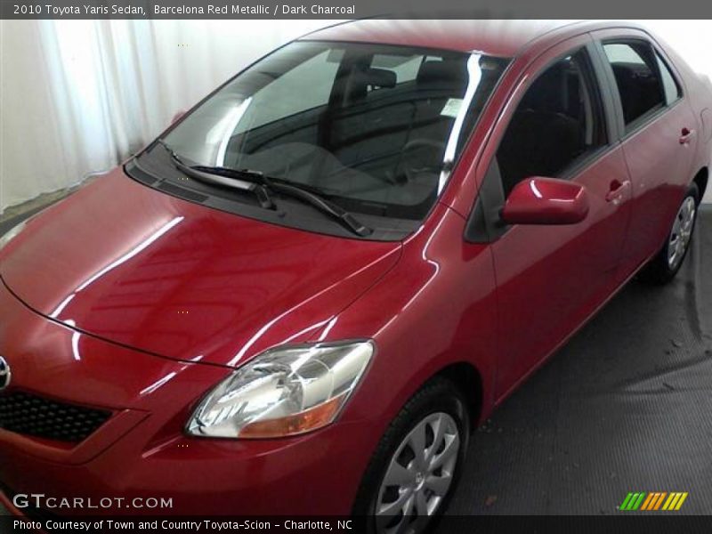 Barcelona Red Metallic / Dark Charcoal 2010 Toyota Yaris Sedan