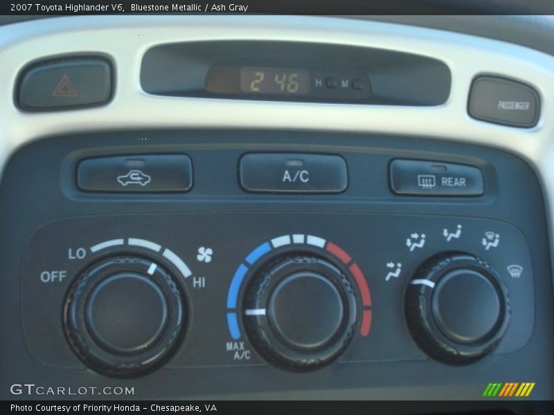 Bluestone Metallic / Ash Gray 2007 Toyota Highlander V6