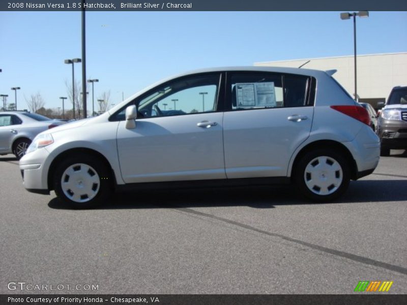 Brilliant Silver / Charcoal 2008 Nissan Versa 1.8 S Hatchback
