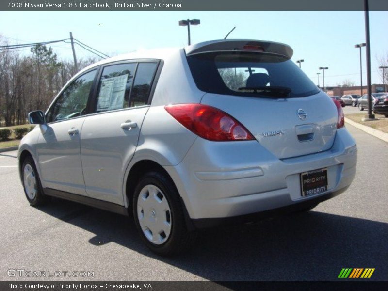 Brilliant Silver / Charcoal 2008 Nissan Versa 1.8 S Hatchback