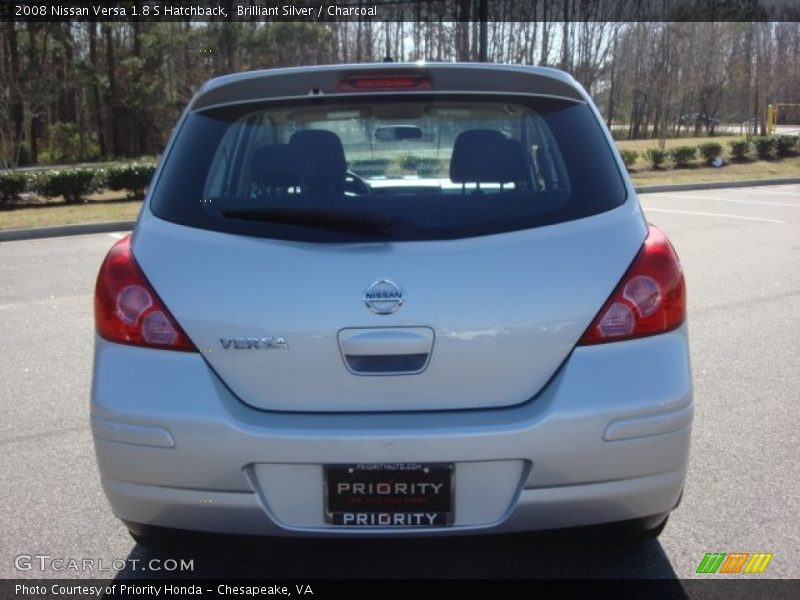 Brilliant Silver / Charcoal 2008 Nissan Versa 1.8 S Hatchback