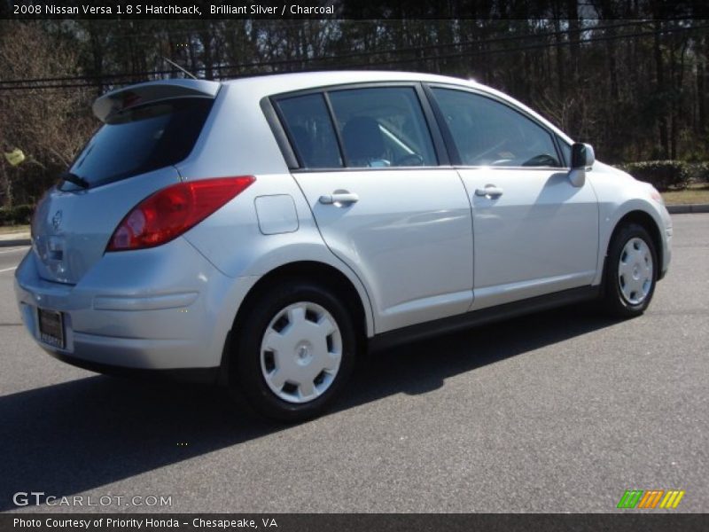 Brilliant Silver / Charcoal 2008 Nissan Versa 1.8 S Hatchback