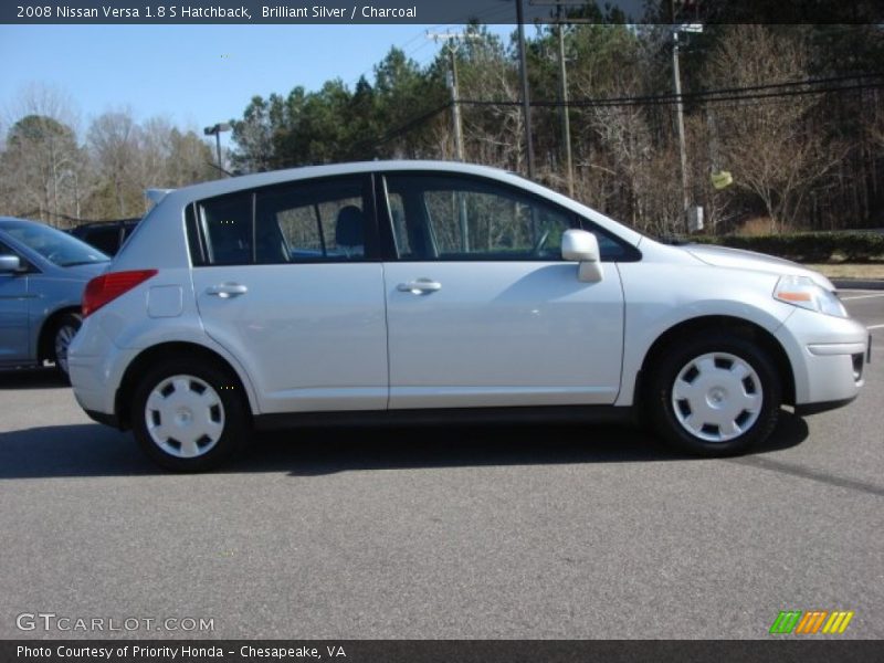 Brilliant Silver / Charcoal 2008 Nissan Versa 1.8 S Hatchback