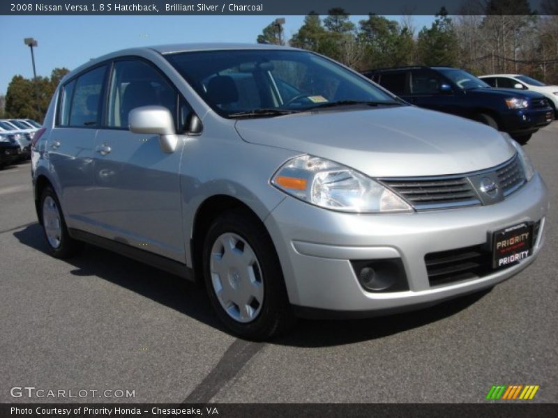 Brilliant Silver / Charcoal 2008 Nissan Versa 1.8 S Hatchback