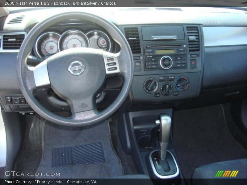 Brilliant Silver / Charcoal 2008 Nissan Versa 1.8 S Hatchback