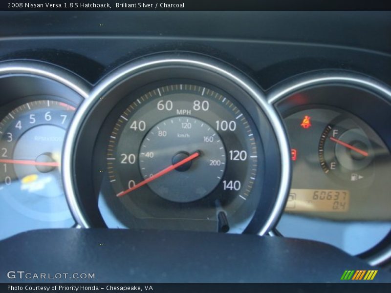 Brilliant Silver / Charcoal 2008 Nissan Versa 1.8 S Hatchback